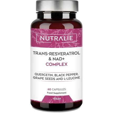 Trans Resveratrol Nad 686Mg Complex With Quercetin, Piperine, Grapeseed, And Leucine