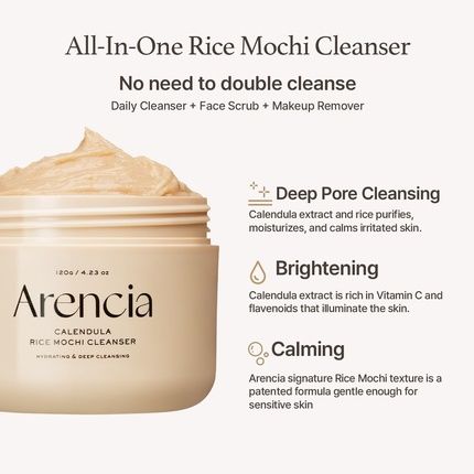 Arencia Calendula Rice Mochi Fresh Cleanser Moisturizing Brightening