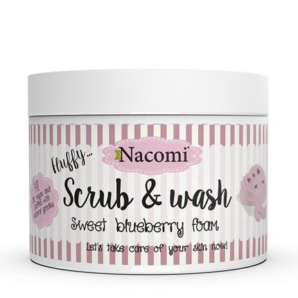 Nacomi Scrub & Wash Foam Body Peeling Sweet Blueberry 180Ml