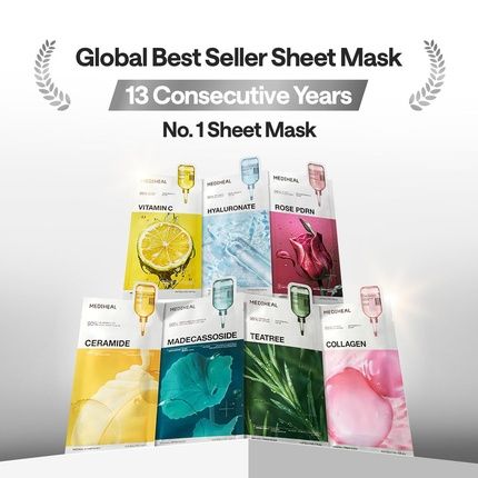 Mediheal Madecassoside Essential Sheet Mask Blemish Repair 10 Pcs 98% Purity - Image 3