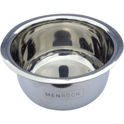 Men Rock Stainless Steel Bowl - Unbreakable Shaving Bowl - Comfortable Travel
