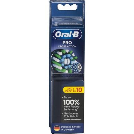 Oral-B Pro Cross Action Replacement Brush Heads 10 Pack Black