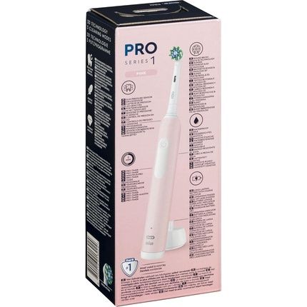 Oral-B Series 1 Rechargeable Electric Toothbrush Pink With 1 Spare Head