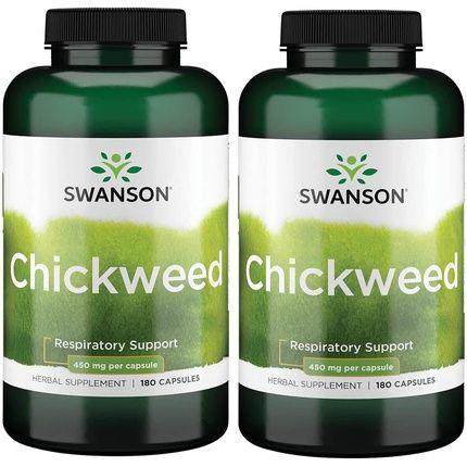 Swanson Chickweed Herb Stellaria Media Herbal Supplement 450Mg 180 Capsules