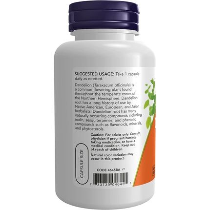 Now Foods Dandelion Root 500Mg Capsules - Pack Of 2 - Image 3