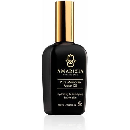 Amarizia Pure Argan Oil From Morocco 100% Organic Cold Pressed Vegan Cruelty-Free Hair Moisturizer For Skin Face Beard Nails Anti-Aging Wrinkle