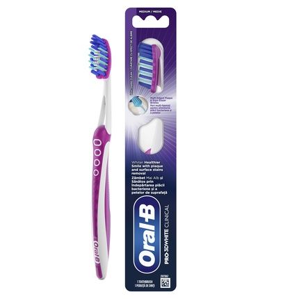 Oral B Oral-B Pro-3Dwhite Clinical Manual Toothbrush Removes Stains & Whitens