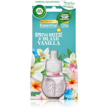 Air Wick Spring Fresh Spring Breeze & Island Vanilla Electric Air Freshener Refill - 19 Ml