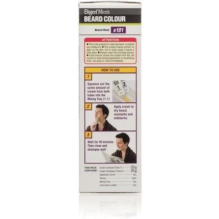 Bigen Men'S Beard Natural Black B101 - Image 3