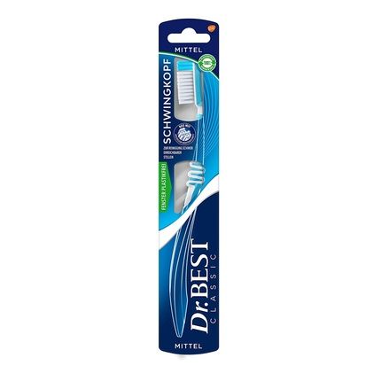 Dr. Best Swing Head Toothbrush Medium For Cleaning Hard-To-Reach Areas