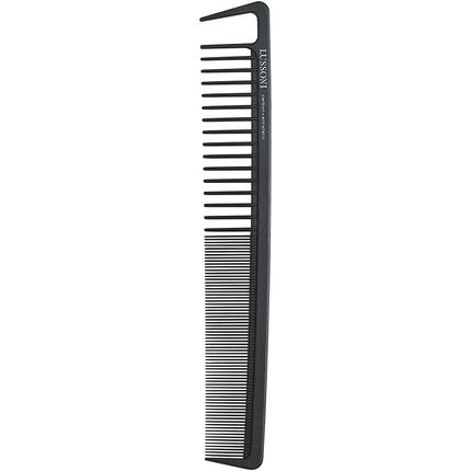 T4B Lussoni Cutting Comb Shatterproof Carbon Hair Cutting Comb For All Hair Types With Antistatic And Negative Ions Coarse And Fine Teeth