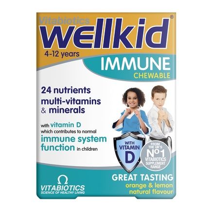 Vitabiotics Wellkid Immune Dietary Supplement Supporting Children'S Health 30 Tablets