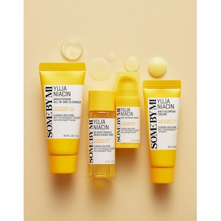 Some By Mi Yuja Niacin Anti Blemish Starter Kit Cleanser 1.01 Oz Toner 1.01 Oz Serum 0.33 Oz Cream 0.70 Oz - Image 3