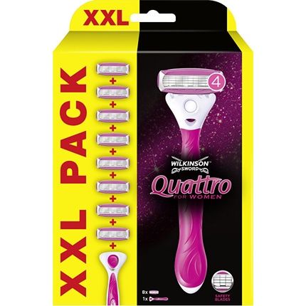 Wilkinson Sword Quattro For Women Razor With 8 Heads
