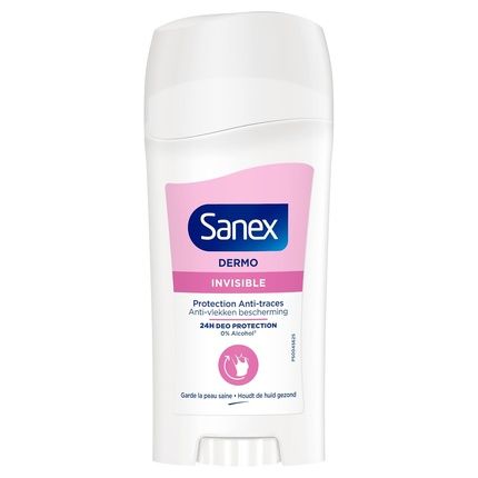 Sanex Dermo Invisible Deodorant Stick 24 Hour Freshness And Protection Against Odors