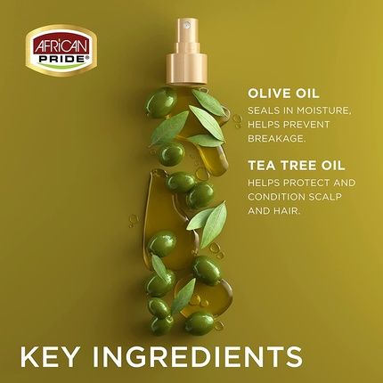 African Pride Olive Miracle 7-In-1 Leave-In Moisture Restore Hair Curl Refresher With Olive And Tea Tree Oil 12Oz - Image 3
