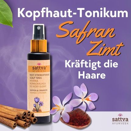 Sattva Ayurveda Rub In Strengthening Scalp Lotion Saffron Cinnamon 100Ml