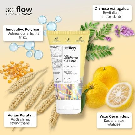 So!Flow Curl Enhancing Cream With Citrus & Protein - Natural Oils And Plant Proteins For Perfectly Defined, Strong Curls - Image 3