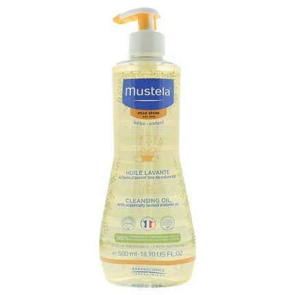 Mustela Cleansing Oil For Dry Skin 500Ml Gentle Bath Oil For Babies