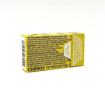 Chewsy Natural Lemon Plant-Based Plastic-Free Gums 15G
