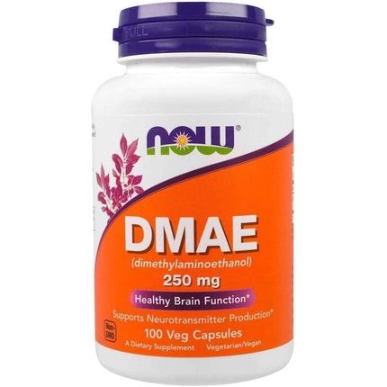 Now Foods Dmae Dimethylaminoethanol 250Mg 100 Vegetarian Capsules