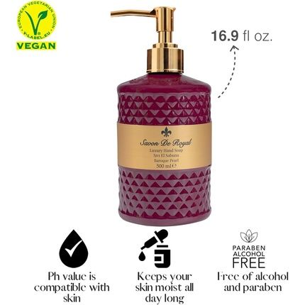 Savon De Royal Baroque Pearl Liquid Hand Soap 500Ml Lavender