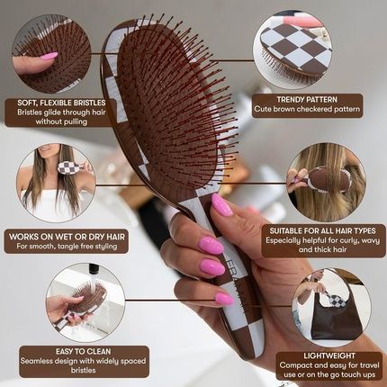 Framar Wet Hair Brush For Women - Curly Hair Detangler