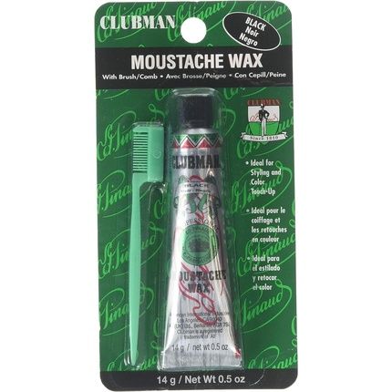 Clubman Pinaud Moustache Wax Black - Hang Pack