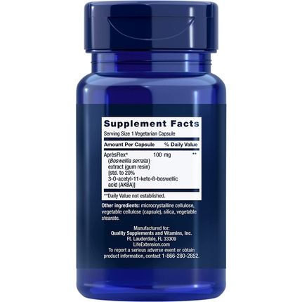 Life Extension 5-Lox Inhibitor With Apresflex Joint Health Support 100Mg 60 Capsules