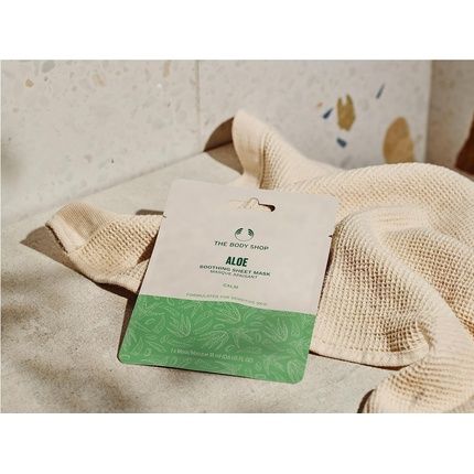 The Body Shop Aloe Vera Soothing Sheet Mask Calming For Sensitive Skin Vegan 0.6 Fl Oz - Image 3