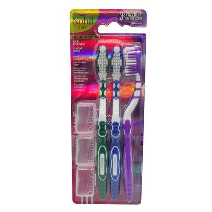 Nobil Care Toothbrush X 3 Full White 3D Medium