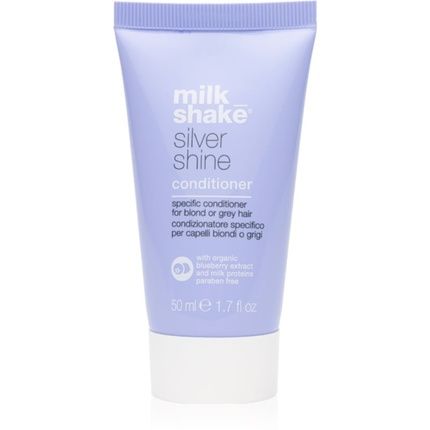 Milk Shake Silver Shine Balsam For Blonde Hair - 50 Ml, Neutralizes Yellow Tones