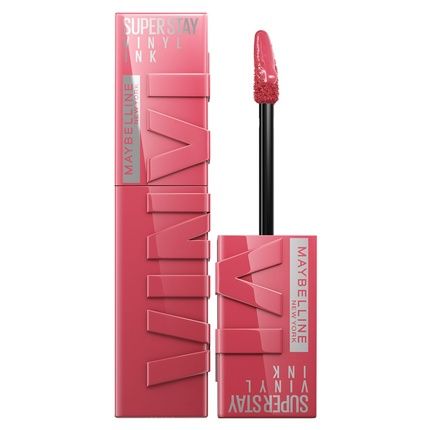 Maybelline New York Superstay Vinyl Ink Pink Liquid Lipstick Vinyl Effect Glossy Long-Lasting Sultry 4.2Ml