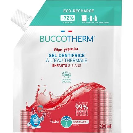 Buccotherm My First Organic Strawberry Thermal Water Toothpaste Ecorefill 200Ml