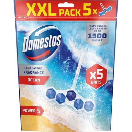 Domestos Power 5 Ocean Toilet Rim Blocks Freshener