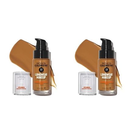 Revlon Colorstay Liquid Foundation For Combination And Oily Skin Spf 15 Pecan 1.0Oz - Pack Of 2