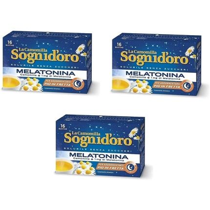 Star Sogni D'Oro La Camomilla Solubile Con Melatonina Losliche Kamille Mit Melatonin 16 Beutel