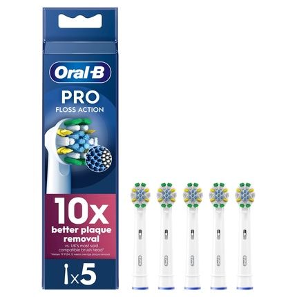 Oral B Pro Floss Action Toothbrush Heads White 5 Counts