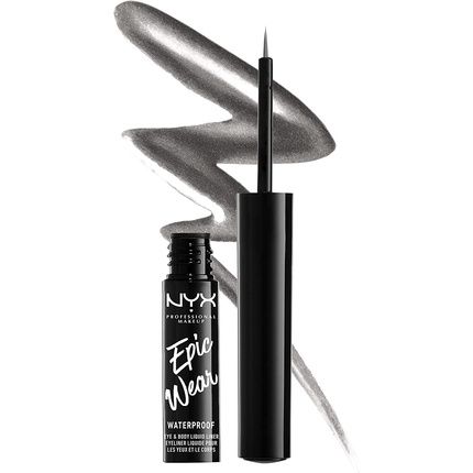 Nyx Professional Makeup Epic Wear Waterproof Metallic Liquid Liner Gun Metal