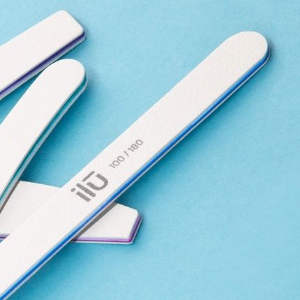 T4B Ilu Straight Nail File Double-Sided For Natural Nails With High Quality 100/180 Grit - Image 3