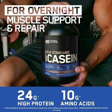 Optimum Nutrition Gold Standard Casein Slow Digesting Protein Powder With Zinc, Magnesium And Glutamine 28 Servings 0.92Kg Creamy Vanilla