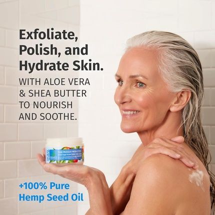 Hempz Triple Moisture Sugar Body Scrub - Grapefruit & Peach - All Natural - Image 3