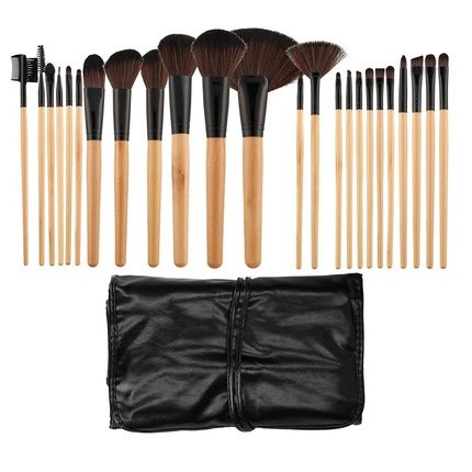 T4B Mimo 24 Piece Complete Professional Makeup Brush Set With Portable Case