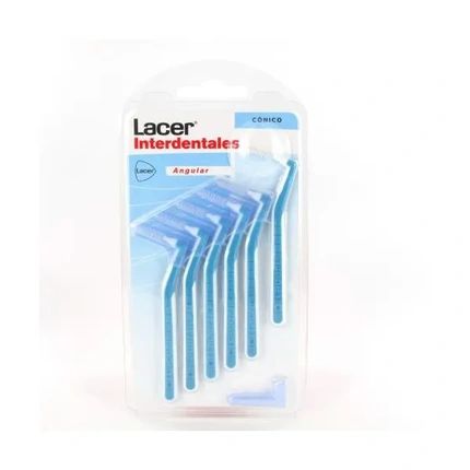 Interproximal Tapered Angular Interdental Brush 6 Units Angled Handle Maximum Effectivity Tynex Filaments Prevents And Removes Bacterial Plaque
