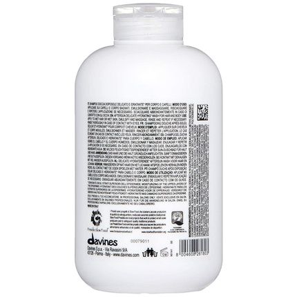 Davines Su Hair & Body Wash Gentle Cleansing For Sun Exposed Hair And Skin 8.45 Fl Oz