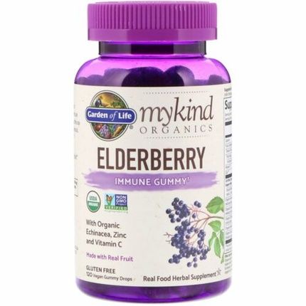 Organic Elderberry Vegan Gummy Drops Garden Of Life 120 - Image 3