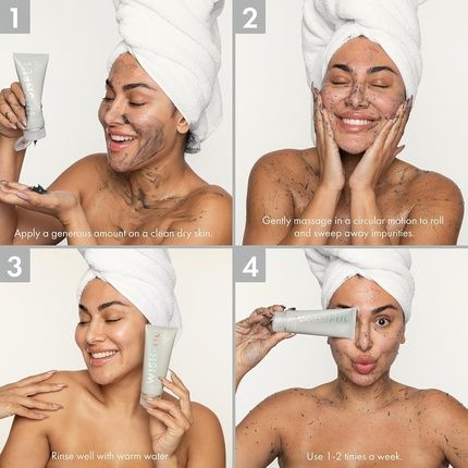 Wishful Yo Detox Charcoal Face & Body Enzyme Scrub 3.38 Oz 100 Ml