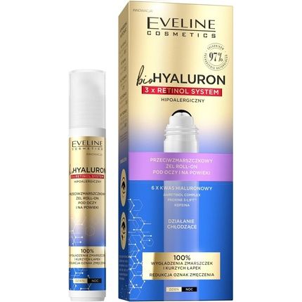 Eveline Cosmetics Biohyaluron 3X Retinol System Anti-Wrinkle Roll-On Gel