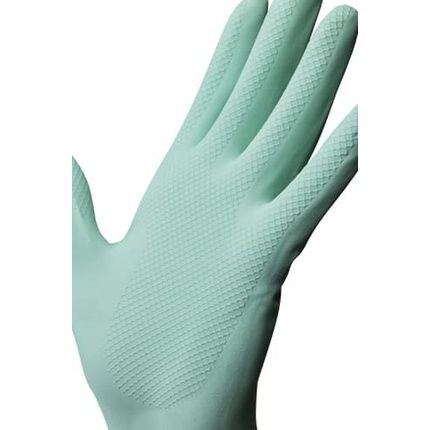Vileda Extra Sensation Very Sensitive And Plush Inside Cotton Gloves Large Size Alloy Steel Green L - Image 3