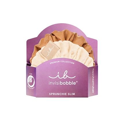 Invisibobble Sprunchie Slim Premium Creme De Caramel Hair Band 2 Pieces